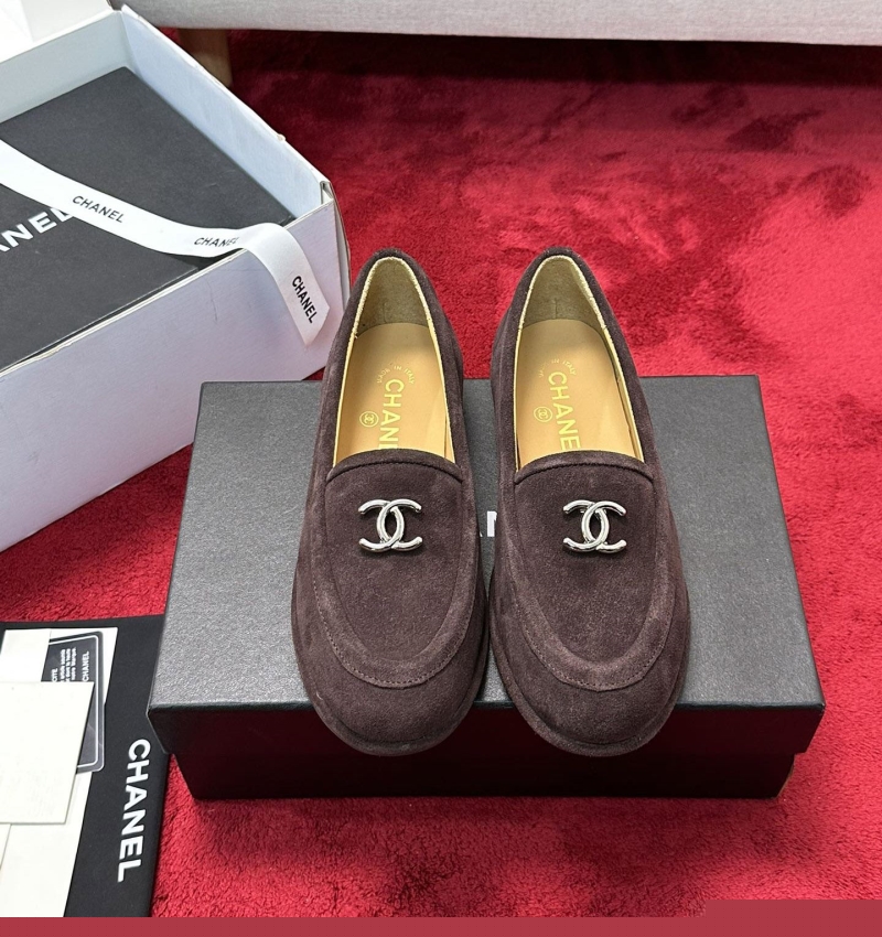 Ch*el leather shoes